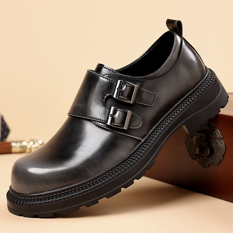 High End Men'S Formal Wear - Retro Brown Men's Leather Casual Shoes
