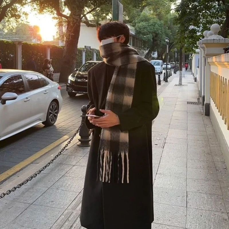 High End Men'S Formal Wear - Korean Inspired Men's Wool Overcoat Mid