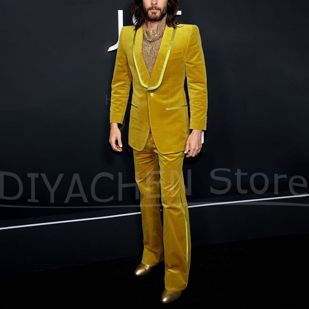 Chic Velvet Men Suits Shawl La - огляд і ціна Men Formal Wear Wedding