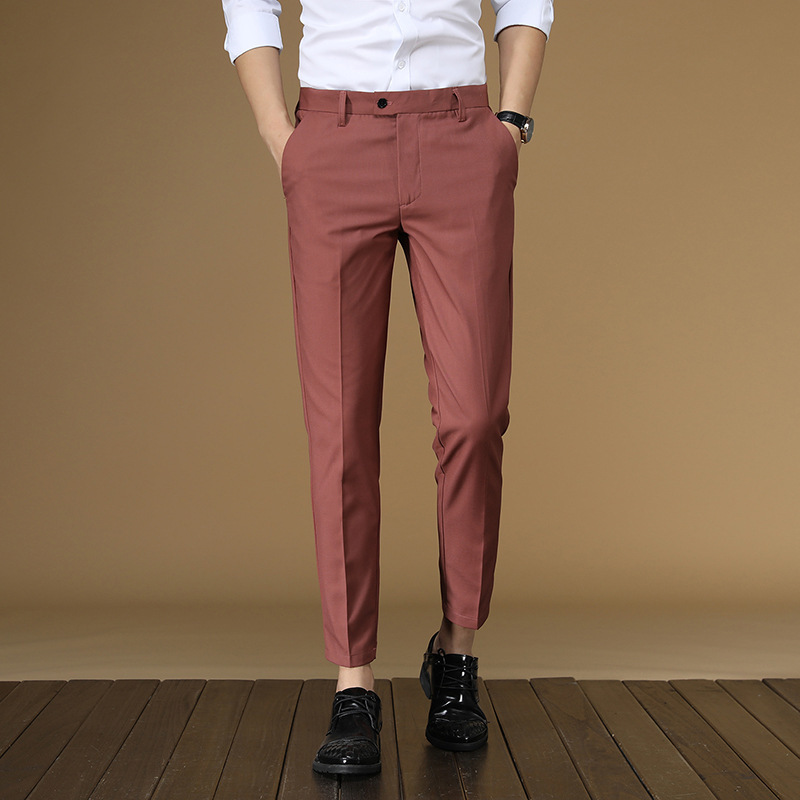 Summer Suit Pants Men Red Blac - огляд і ціна Men Formal Wear In Summer