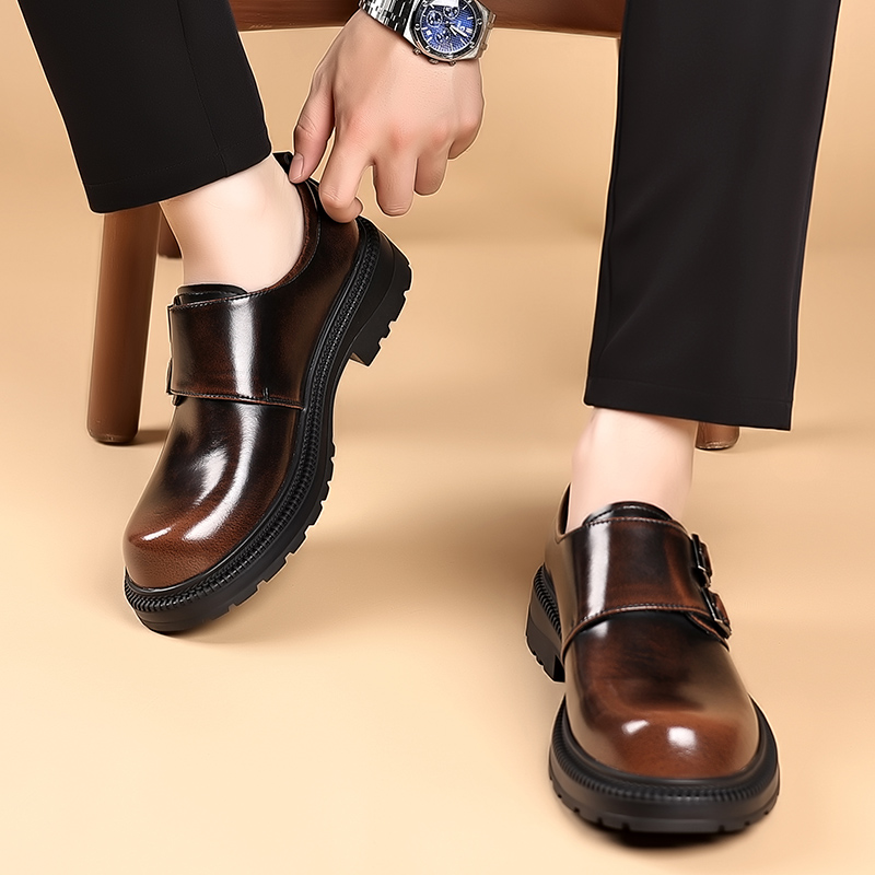 Retro Brown Men's Leather Casu - огляд і ціна High End Men'S Formal Wear