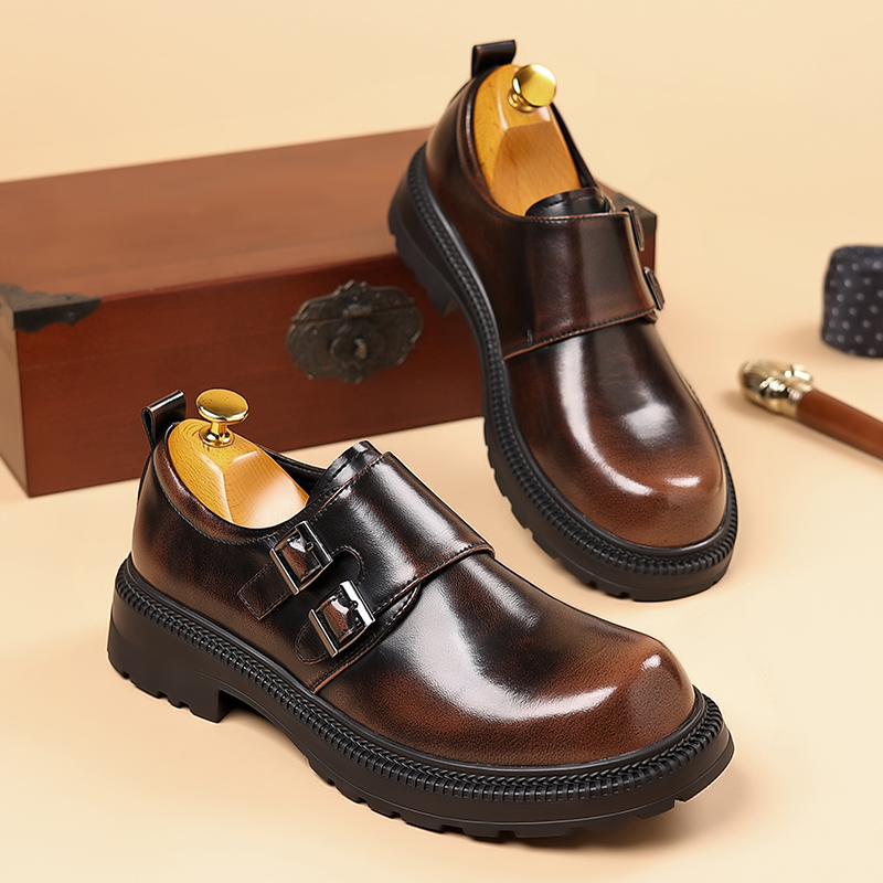 Retro Brown Men's Leather Casu - огляд і ціна High End Men'S Formal Wear