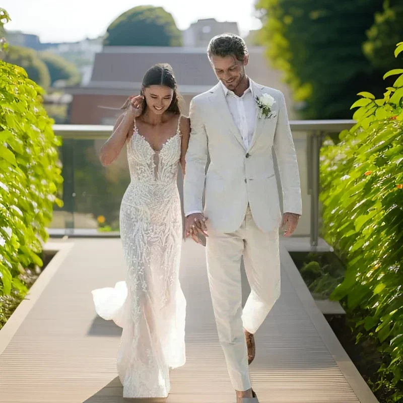 Linen Wedding Tuxedo For Men S - огляд і ціна Men Formal Wear In Summer