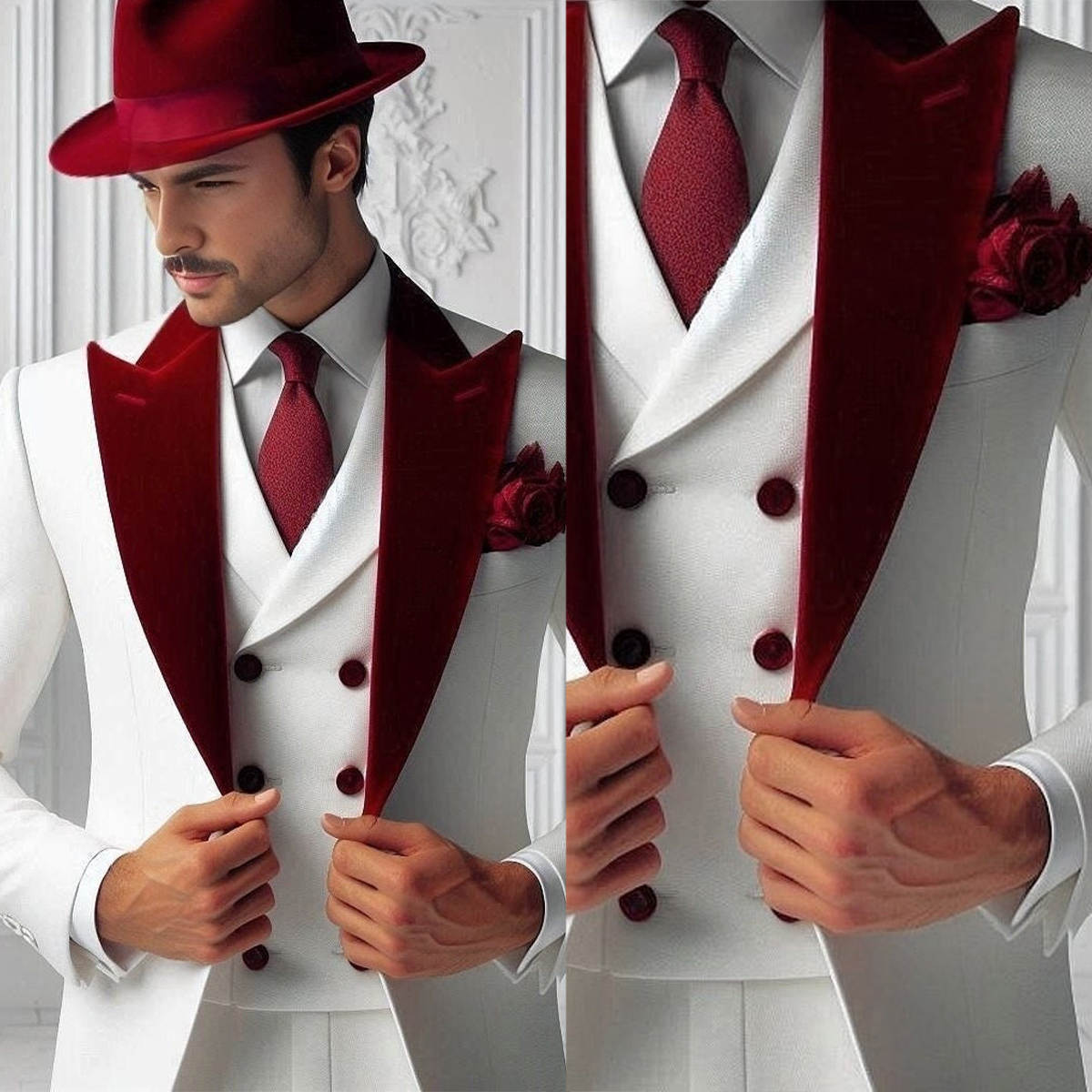 Formal Man Tuxedos Velvet 3 Pc - огляд і ціна Men'S Formal Wear For Graduation