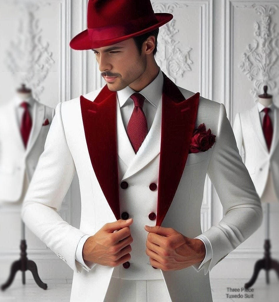 Formal Man Tuxedos Velvet 3 Pc - огляд і ціна Men'S Formal Wear For Graduation
