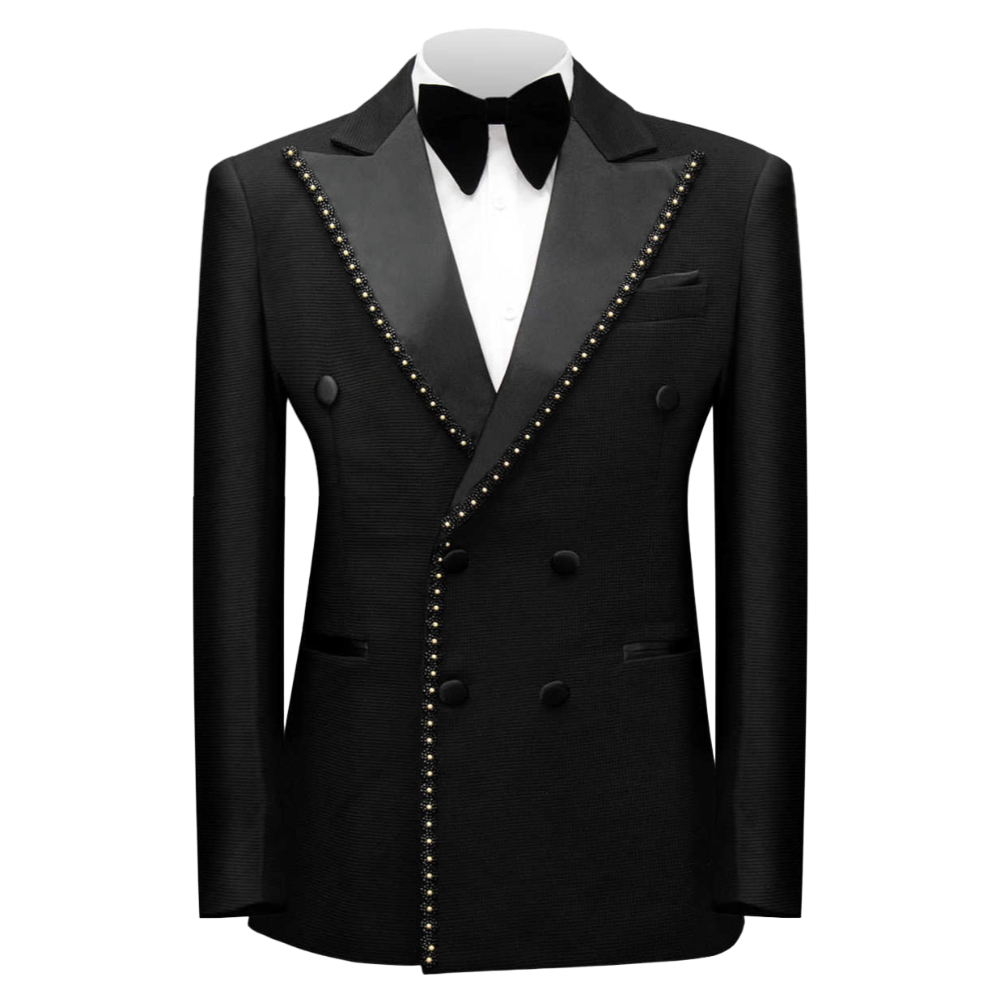 Double Breasted Beaded Formal  - огляд і ціна Men Formal Wear Wedding