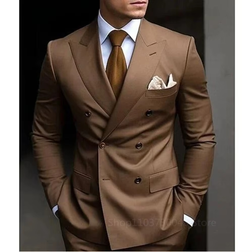 Two-Piece Brown Smoking for Da - огляд і ціна Men'S Formal Wear For Graduation