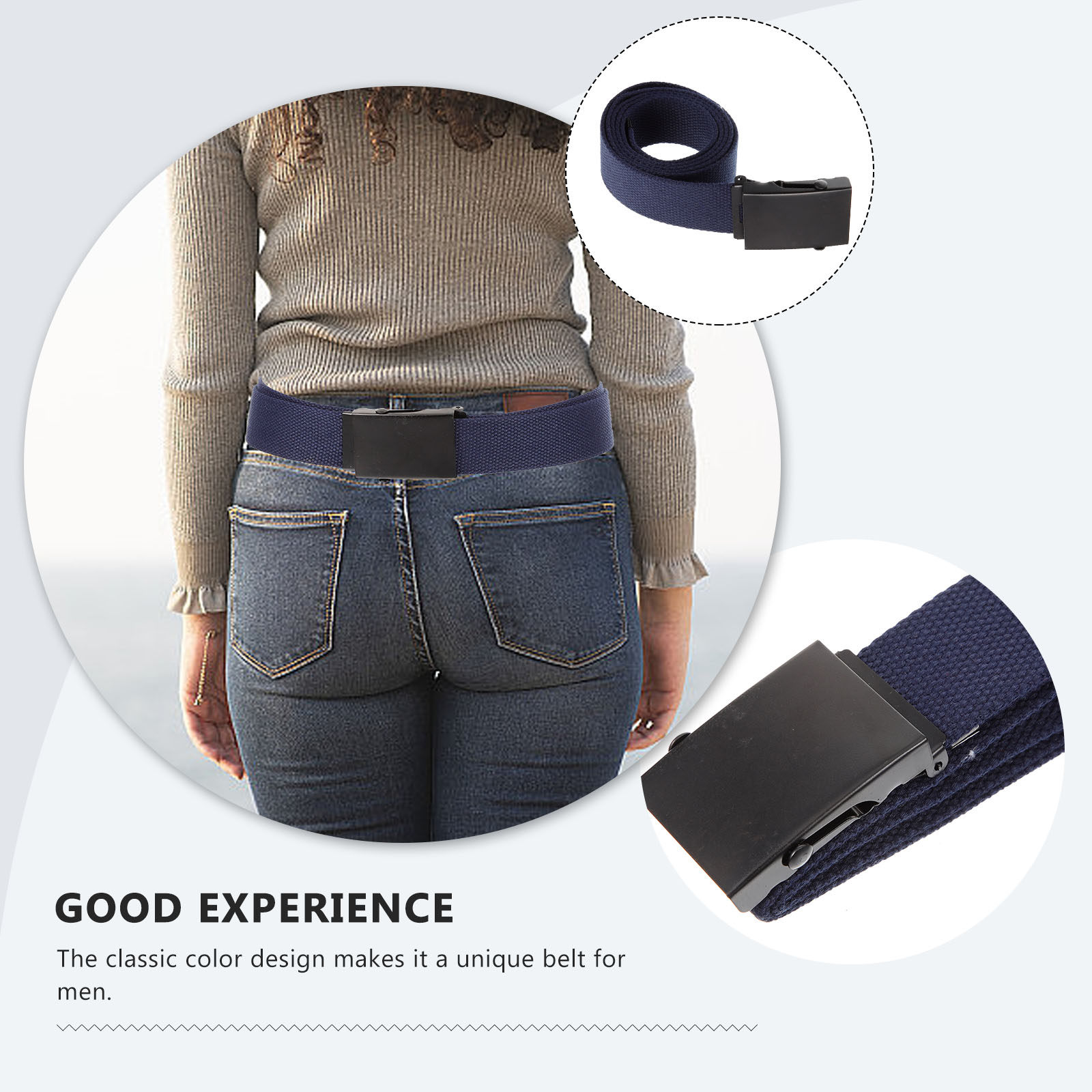 Mens Canvas Waist Belt Adjusta - огляд і ціна Men Formal Wear With Jeans